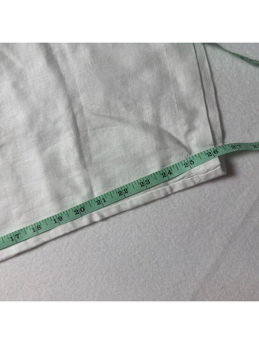 Quince 100% European Linen Tapered Ankle Pants White Size Large NWT